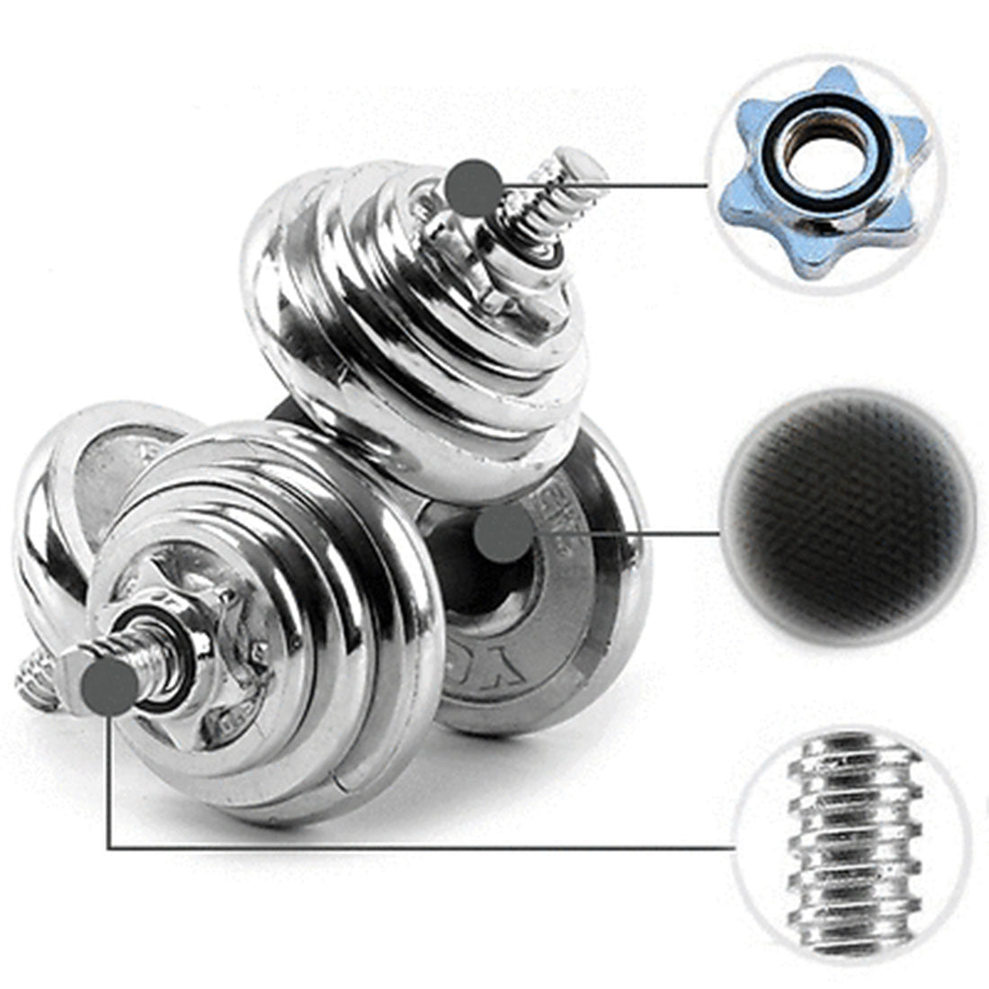 Online Fitness Depot 20kg dumbbell set with case, featuring adjustable weight dumbbells for home gym strength training.