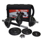 20kg cast iron dumbbell set with black weights and handle, ideal for home gym strength training by Online Fitness Depot.