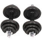 20kg cast iron dumbbell set with black weights, suitable for home gym training, by Online Fitness Depot.