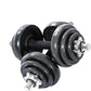 Online Fitness Depot 20kg cast iron dumbbell set with black weights, suitable for home gym strength training and fitness workouts.