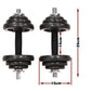 20kg cast iron dumbbell set from Online Fitness Depot with black weights for home gym strength training and fitness workouts