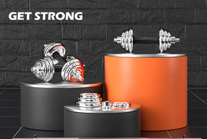 20kg chrome dumbbell set from Online Fitness Depot with free weights, ideal for home gym strength training and fitness exercises