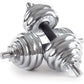 30kg chrome dumbbell set from Online Fitness Depot with weight plates and handle for home gym strength training.