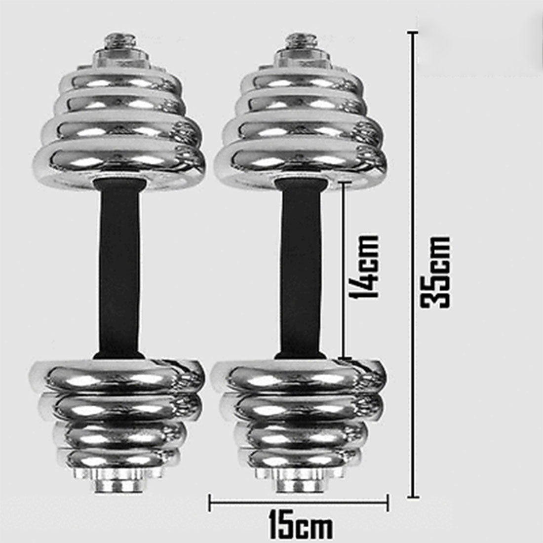 30kg chrome dumbbell set by Online Fitness Depot with gym case, ideal for home fitness and strength training exercises.