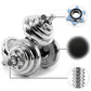 30kg chrome dumbbell set with fitness barbell and case, suitable for home gym strength training and exercise by Online Fitness Depot.