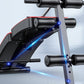 Foldable adjustable home gym sit-up bench by Online Fitness Depot with padded seat and compact design for abdominal exercises.