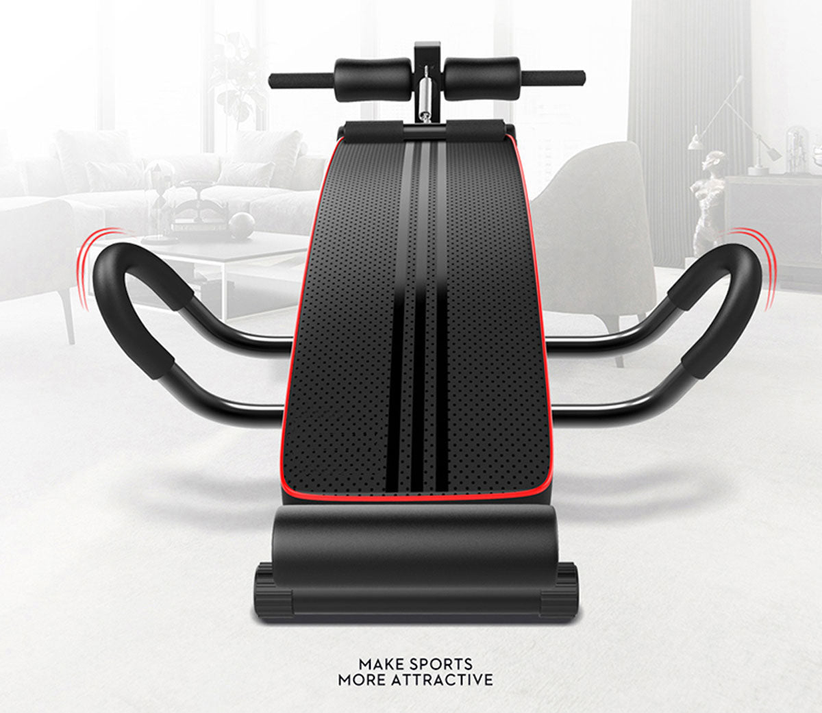 Foldable adjustable sit-up abdominal bench from Online Fitness Depot, used for core workouts and abdominal exercises.
