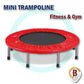 Red 36-inch mini trampoline rebounder for home gym workouts, suitable for fitness and rebound training.