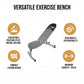 Adjustable FID flat incline decline gym bench by Online Fitness Depot with padded seat and backrest, ideal for strength training.