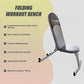 Adjustable FID flat incline decline bench press from Online Fitness Depot with padded seat and backrest for versatile gym workouts.