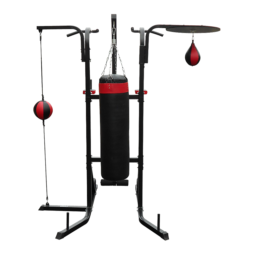 Online Fitness Depot power boxing station stand with speed ball punching bag for boxing and martial arts training.