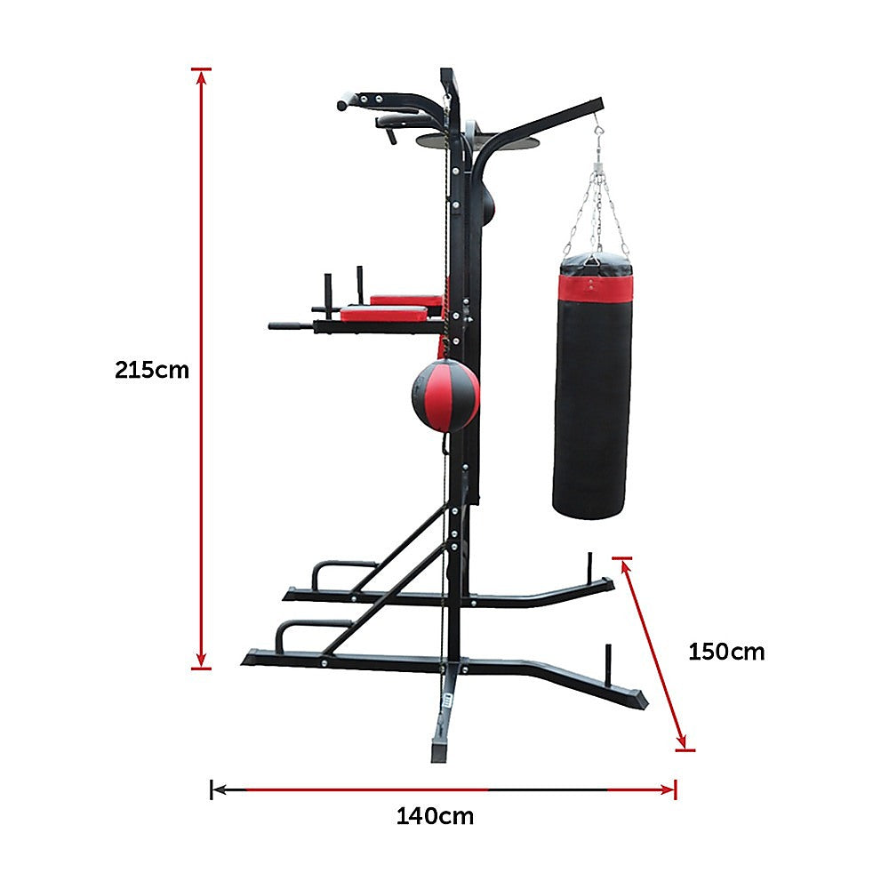 Power boxing station stand with speed ball punching bag for boxing training and martial arts workouts, from Online Fitness Depot.
