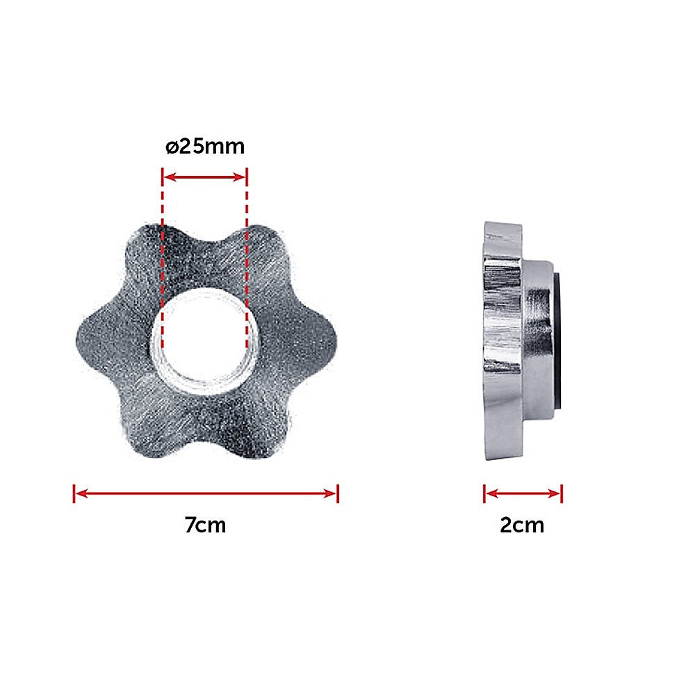 Online Fitness Depot 50kg weight set with barbell and dumbbell plates for gym and weightlifting exercises.
