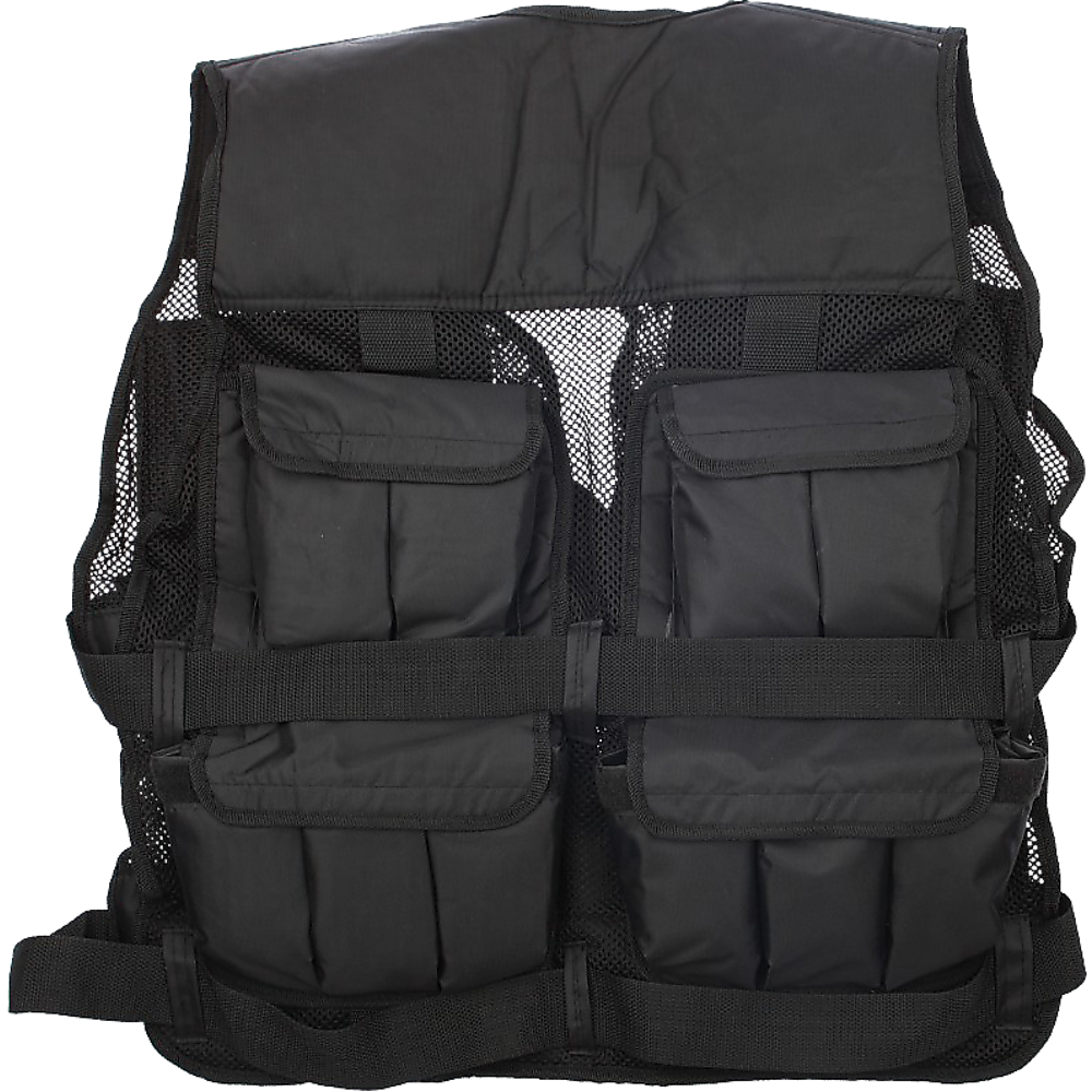 Online Fitness Depot 40LBS weighted exercise gym vest with adjustable straps, designed for fitness training and weightlifting workouts.