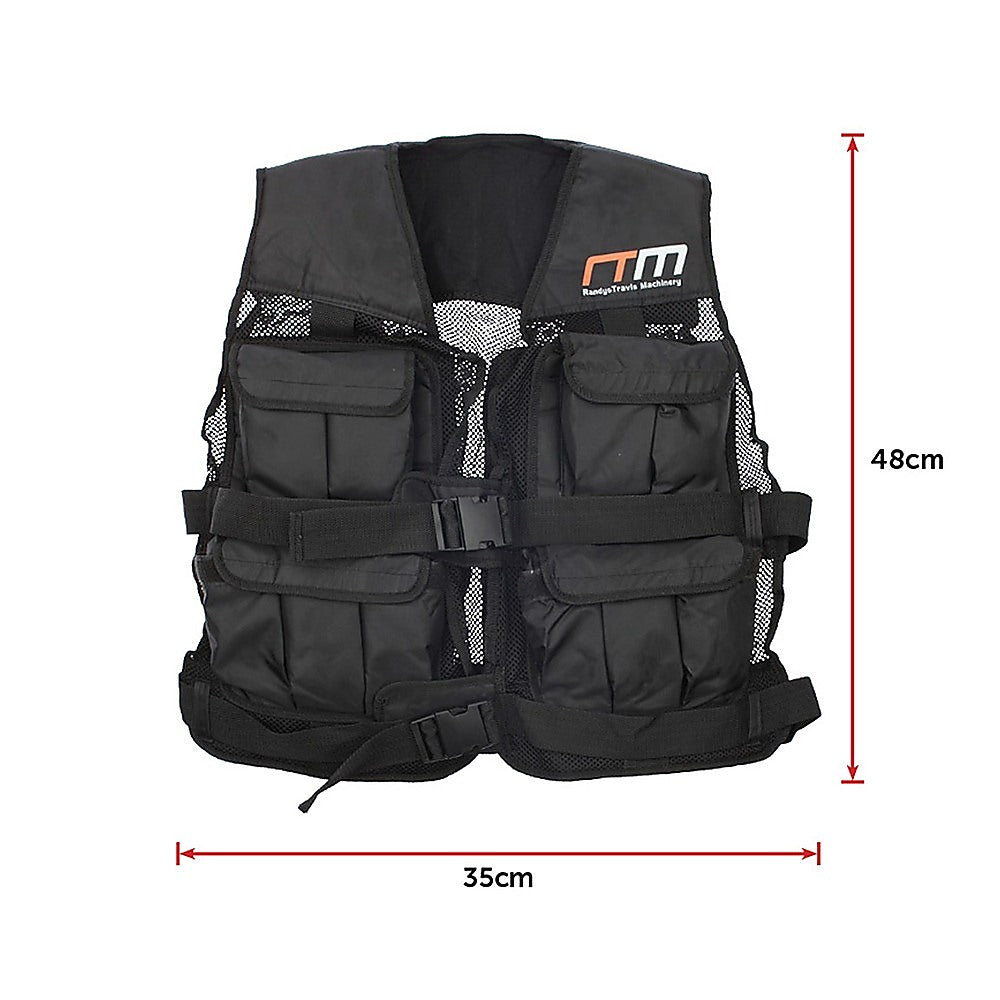 Online Fitness Depot 40LBS weighted gym vest for exercise and training, designed for fitness and weightlifting workouts.