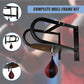 Speedball boxing punching bag with wall frame for home gym training, featuring a durable speedball and sturdy mounting system.