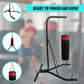 Freestanding 37kg heavy-duty punching bag filled with padding, designed for boxing and martial arts training at home or gym.