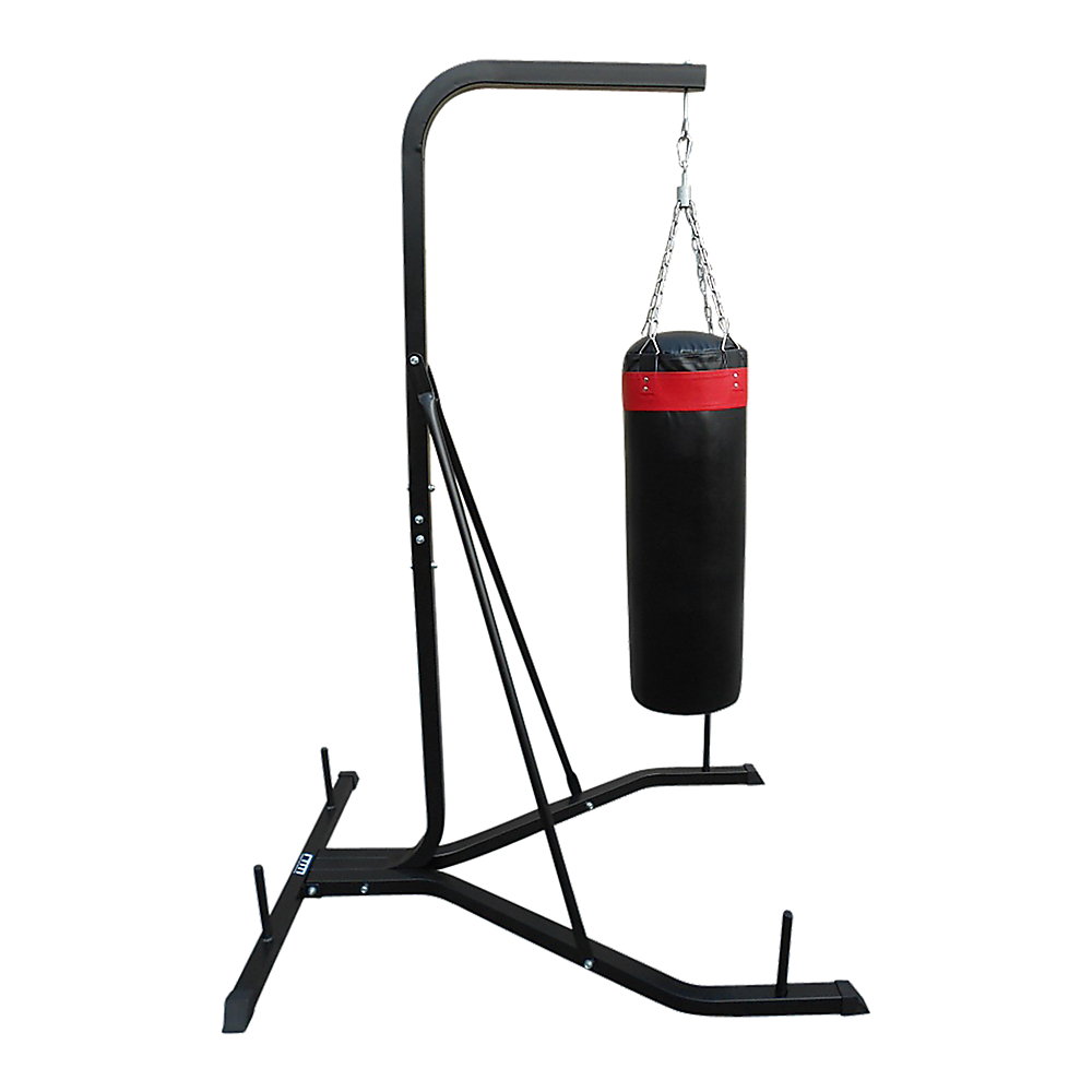 Heavy-duty freestanding 37kg punching bag filled for boxing and martial arts training, suitable for home gym workouts.
