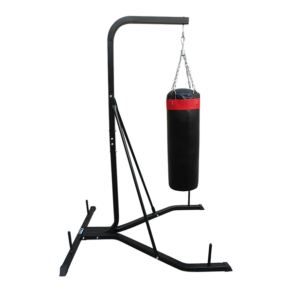 Heavy-duty freestanding 37kg punching bag filled for boxing and martial arts training, suitable for home gym workouts.