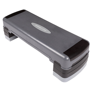Adjustable aerobic step platform from Online Fitness Depot with non-slip surface for home gym workouts and fitness exercises.