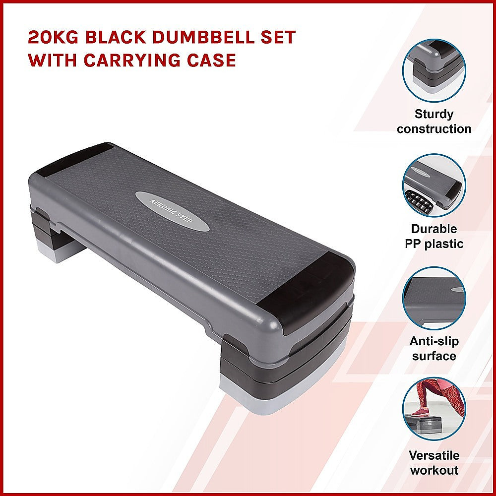 Adjustable aerobic step platform by Online Fitness Depot with non-slip surface for home gym workouts and fitness exercises.