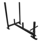 Heavy duty gym sled with harness for strength training and resistance exercises, suitable for gym and fitness workouts.