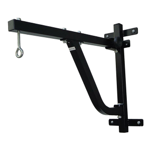 Boxing punching bag wall pivot rack with swivel mount for home gym fitness, suitable for boxing and martial arts training.