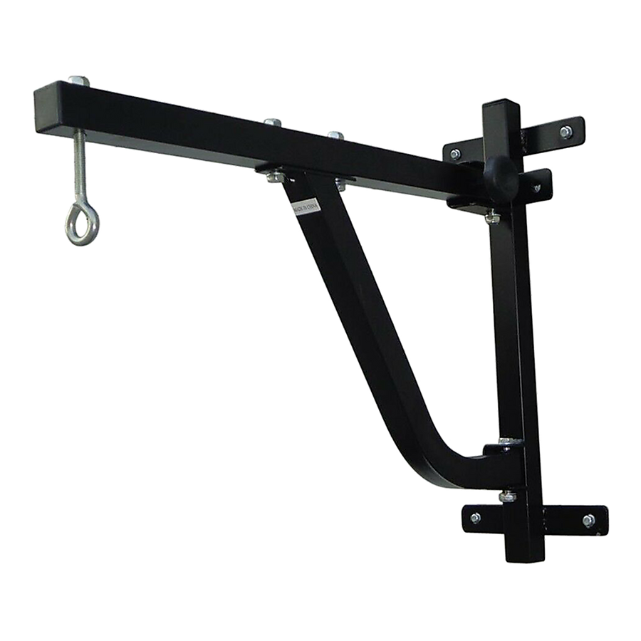 Boxing punching bag wall pivot rack with swivel mount for home gym fitness, suitable for boxing and martial arts training.