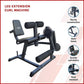 Adjustable leg extension curl machine from Online Fitness Depot with padded seat and leg pads for quad and hamstring workouts.