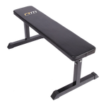 Flat weight bench for home gym by Online Fitness Depot, ideal for strength training and fitness exercises.