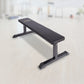 Flat weight bench for home gym workouts, featuring a sturdy design for strength training exercises.