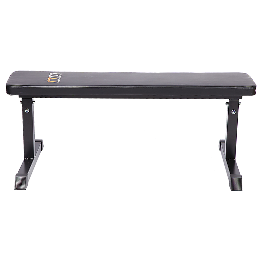 Flat weight bench from Online Fitness Depot, ideal for home gym workouts and strength training exercises.