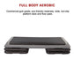 Online Fitness Depot aerobic workout 4-block bench step for exercise and gym routines, showing sturdy plastic construction and non-slip surface.
