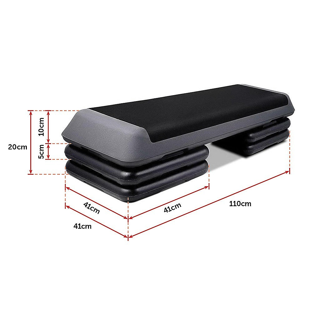 Online Fitness Depot aerobic workout 4 block bench step with non-slip surfaces for versatile exercise and fitness routines.
