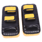 Thai pads kickboxing punching shield from Online Fitness Depot, showing black padded surface with adjustable straps for martial arts training.