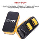 Thai kickboxing pads from Online Fitness Depot, showing a pair of black and red boxing shield pads for martial arts training.