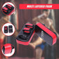 Thai pads for kickboxing and boxing training, black and red punching shield from Online Fitness Depot, displaying padded surface and handles.