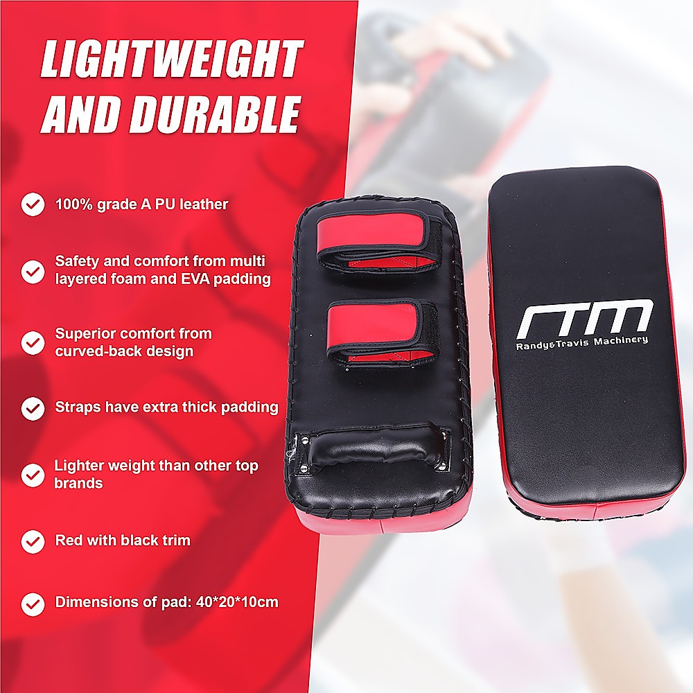 Thai pads for kickboxing and boxing from Online Fitness Depot, showing padded training shields used for martial arts workouts.