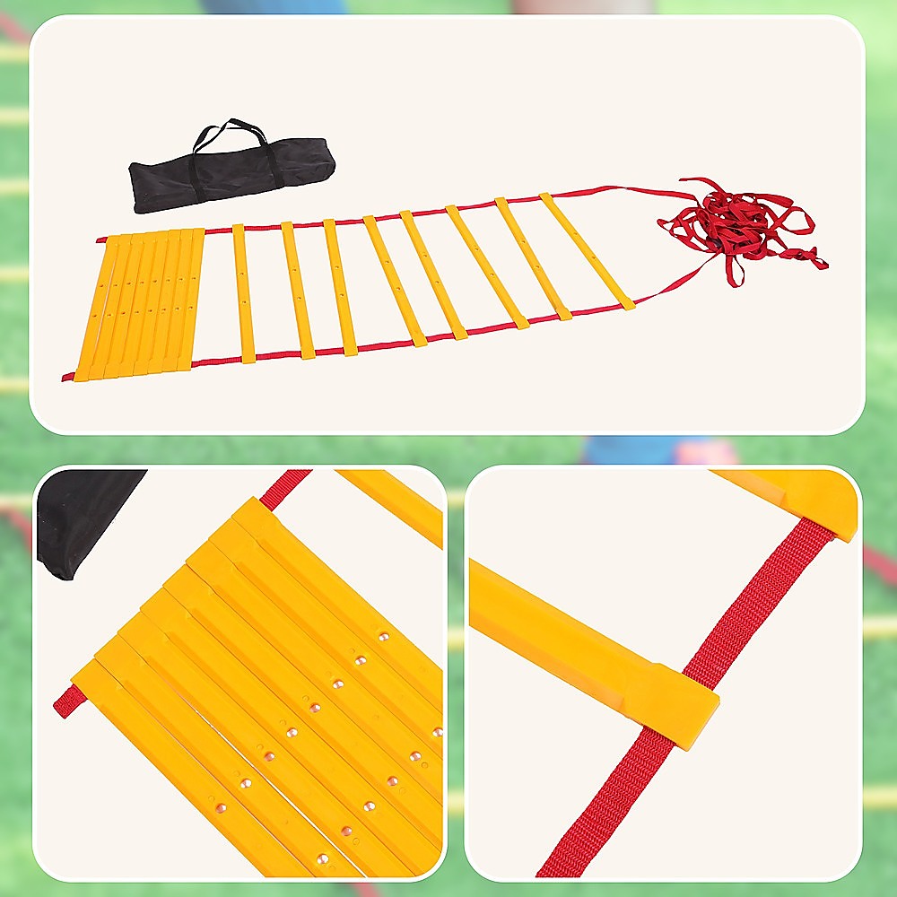 Online Fitness Depot 9m agility speed training ladder for sports and fitness, used for agility drills and cardio workouts.