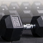 20kg commercial rubber hex dumbbell from Online Fitness Depot, weightlifting equipment for gym and strength training.