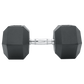 20kg black rubber hex dumbbell from Online Fitness Depot, ideal for gym weightlifting and strength training exercises.
