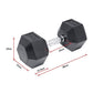 20kg rubber hex dumbbell from Online Fitness Depot, durable gym weight for strength training and weightlifting exercises.