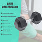 20kg rubber hex dumbbell from Online Fitness Depot, heavy gym weight for strength training and weightlifting exercises.