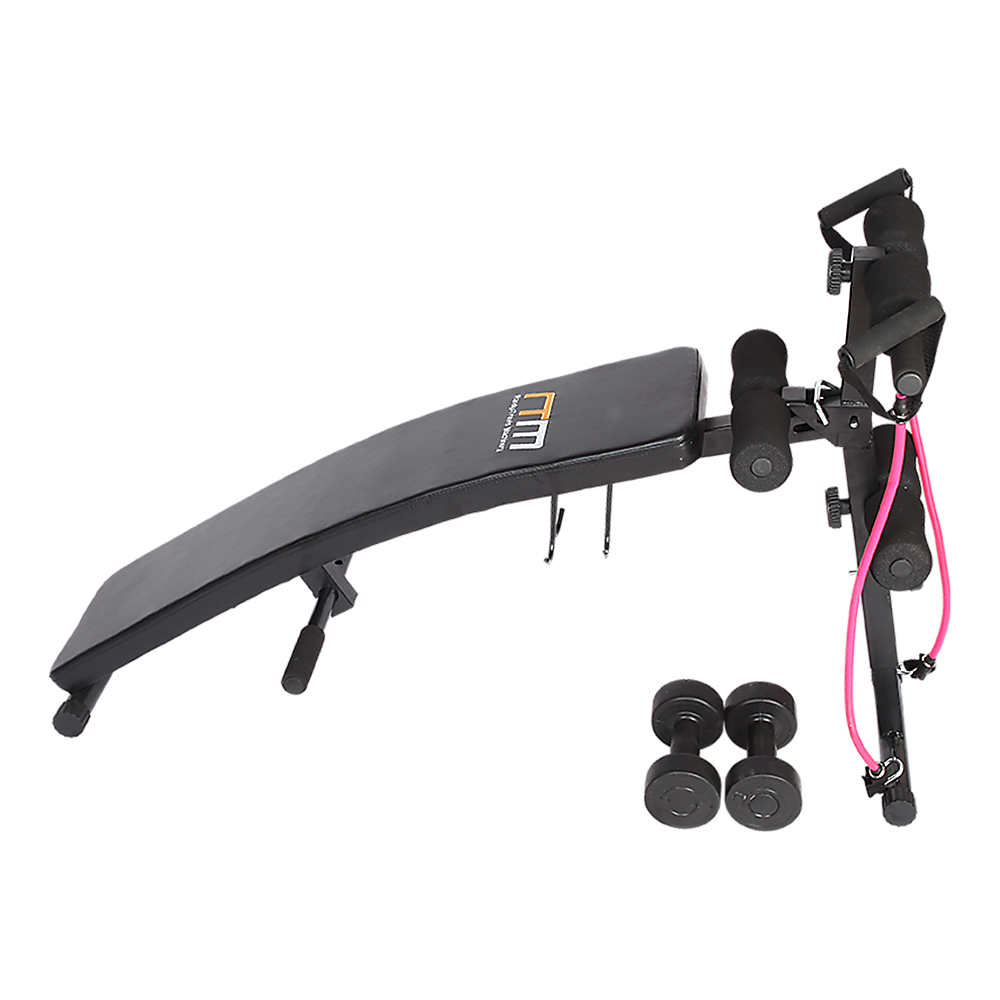 Foldable incline sit-up bench from Online Fitness Depot with padded surface for home gym ab workouts and exercise training.