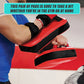 Pair of Thai boxing focus pad mitts from Online Fitness Depot for boxing training and martial arts practice.