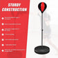 Kids boxing punching bag set with training gloves and fitness stand, designed for children's boxing and martial arts training.