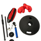 Kids boxing punching bag set with training gloves and fitness stand for children’s martial arts and exercise activities by Online Fitness Depot.