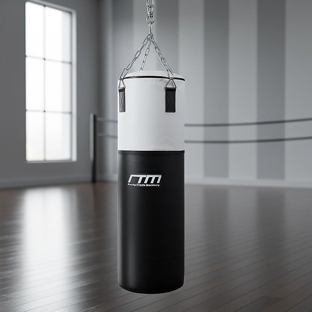 Heavy-duty 30kg boxing punching bag by Online Fitness Depot, solidly filled for boxing and martial arts training.