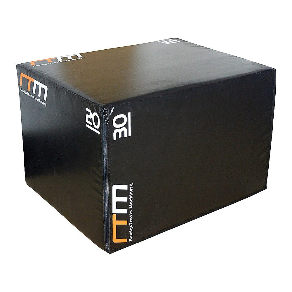 Online Fitness Depot 3-in-1 foam plyo jump box for exercise, gym, and fitness workouts, featuring multiple height options.