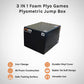 3-in-1 foam plyo jump box for exercise and fitness, featuring adjustable height for plyometric training, by Online Fitness Depot.